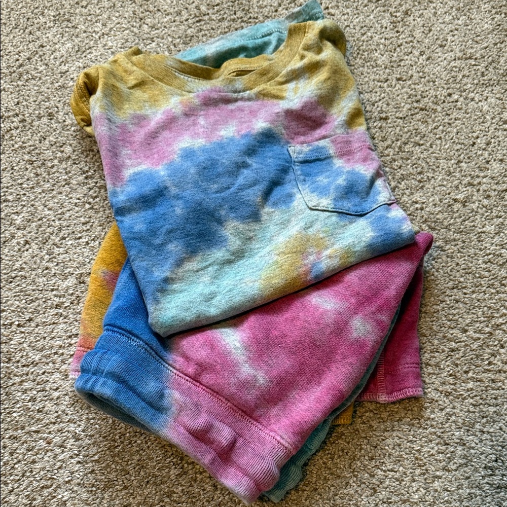GAP Kids Tie-Dye Shorts - Pink, Blue, Yellow